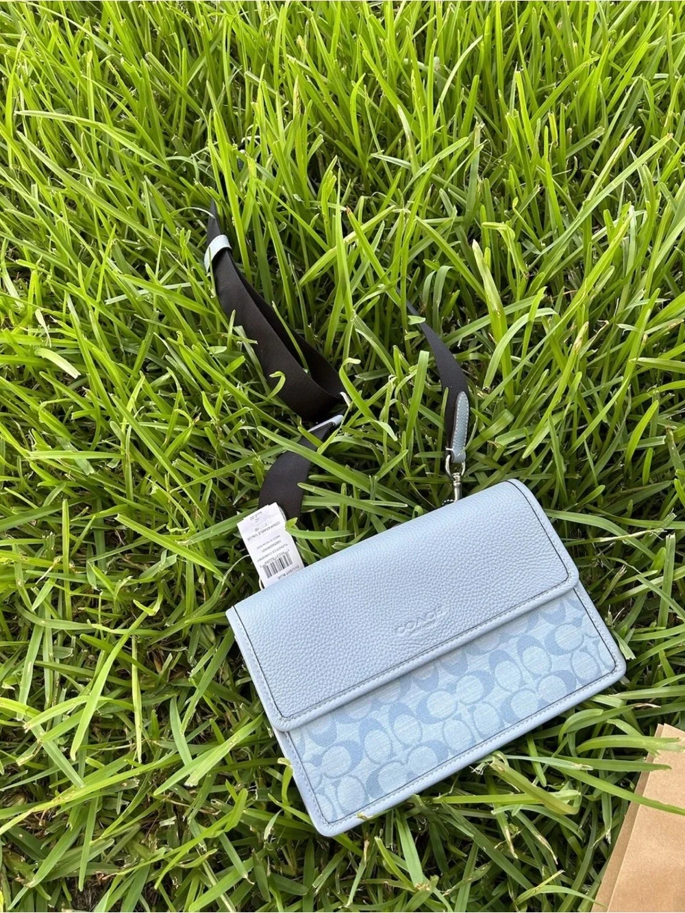 Coach CH828 Turner Colorblock Chambray Crossbody Messenger Bag unisex Blue(new)